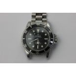 Rolex. A steel Oyster Perpetual Submariner bracelet watch reference 5513, calibre 1530 movement