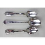 A George III silver Old English pattern bright cut tablespoon, maker John Lambe, London 1784,