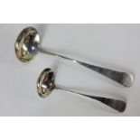 An early 19th century Scottish provincial silver sauce ladle, Old English pattern handle with