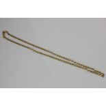 An 18ct gold flat curb link neck chain, 15.2g