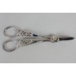 A pair of Elizabeth II silver grape scissors, maker Asprey & Co Ltd, London 1973