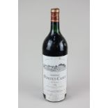 A magnum bottle of Chateau Pontet-Canet Pauillac 1986 red wine, bearing label from Berry Brothers of