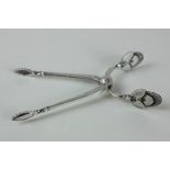 A pair of Danish silver sugar nips, maker Georg Jensen, in cactus pattern, 9.5cm long