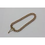 A 15ct gold curb link bracelet 14.6g