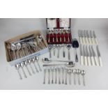 A fifty piece canteen of silver plated cutlery to include six dinner forks, dinner knives, dessert