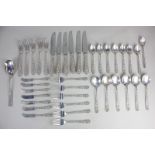 A quantity of Birks silver flatware of heavy floral design