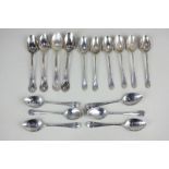 A set of six George V silver teaspoons, maker J Rodgers & Sons, Sheffield 1923, a set of six