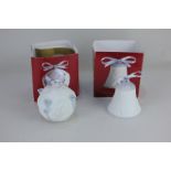 A Lladro 1999 Christmas Bell and Christmas Ball, both boxed