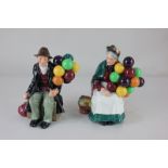 Two Royal Doulton figures of The Old Balloon Seller (HN 1315), 20cm, and The Balloon Man (HN