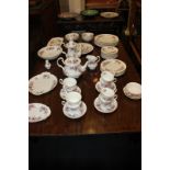 A Royal Albert porcelain Lavender Rose pattern part dinner and tea set, including teapot, hot