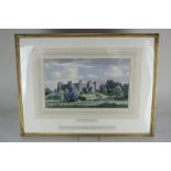 Leonard Russell Squirrell RWS RE (1893-1979), view of a castle, the mount inscribed Framlingham