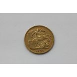 A Queen Victorian gold half sovereign dated 1900
