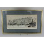 William Lionel Wyllie RA (1851-1931), Cherry Gardens, Rotherhithe, etching, signed in pencil, 17cm