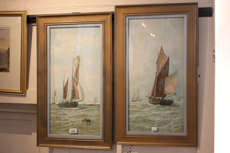 George Stanfield Walters ()1838-1924), two similar pictures of boats, one Annie Yarmouth,