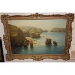 Late 19th / early 20th century school, Guernsey Coast, oil on canvas, indistinctly signed JCL ?,