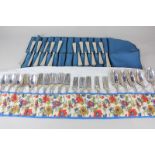 A Danish 830 silver 60 piece matched canteen of cutlery to include ten dinner forks, ten dessert