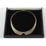 An Italian 9ct gold graduated necklace, 31.2g