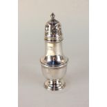 A modern silver sugar caster, baluster shape, 2.5oz, 16cm