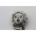Tag Heuer, a steel chronograph bracelet watch with date