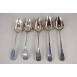 A pair of George IV silver Old English pattern tablespoons, makers Sarah & John William Blake,