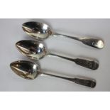 Three early 19th century provincial silver teaspoons to include Alexander MacLeod, Inverness, Andrew