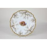 An early 19th century Worcester Flight Barr & Barr porcelain dessert plate, centre with shells and