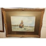 A. Ramus (20th century), sailing yacht on choppy waters, watercolour, signed and dated 1919, the