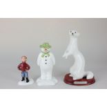 Two Royal Doulton porcelain figures of The Snowman and James, both limited edition 2197/2500,