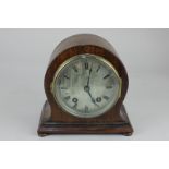A J W Benson of London mantel clock, the circular dial with Roman numerals, striking on a gong, in
