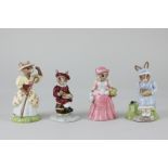 Four Royal Doulton Bunnykins figures illustrating nursery rhymes, comprising 'Mary Mary Quite