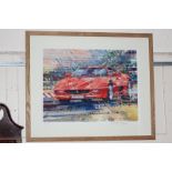 Dexter Brown, twenty years of the Ferrari F355, limited edition artist's proof 1/3, numbered and