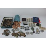 A collection of Victorian and later British and world coinage, together with commemorative crowns