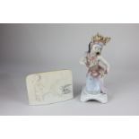 A Lladro porcelain figure of a Bali dancer with Collectors Society plaque, 23cm high