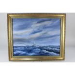 Robert Rampton, sailing boats on choppy waters, oil on board, signed, 38cm by 48cm