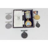 A George V Faithful Service Special Constabulary medal, two Second World War medals, a Masonic