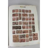 An album of Victorian penny red and two penny blue postage stamps, together with an album of