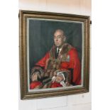 Bernard Hailstone RP (1910-1987), portrait of a gentleman dressed in civic robes and chain of