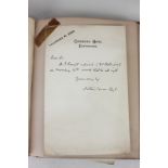 Arthur Conan Doyle, a signed note regarding bringing a friend to a meeting, on Cavendish Hotel,
