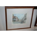 Local interest, two Chichester views, West Street and North Street, limited edition colour prints,
