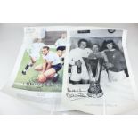 Football interest a collection of posters and colour prints of footballers to include Thierry Henry,