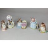 A collection of five Beswick Beatrix Potter figures, to include Timmy Willis from 'Johnny Town-