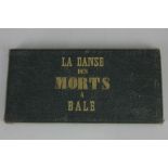 La Danse des Morts a Bale, a fold out illustrated book depicting Death with different people, text