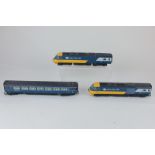 Two Hornby OO gauge 'Inter-City 125' locomotives, and an Inter-City carriage