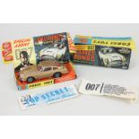 A Corgi Toys James Bond 007 Aston Martin DB5 die cast toy car, number 261, with ejector seta and two