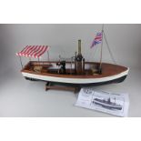 A model ship African Queen (BB588) 1:12 scale, with motorised internal workings (a/f), 73cm long