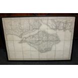 An early 19th century Ordnance Survey map of the Isle of Wight and Part of Hampshire, by Benjamin