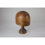 A wooden hat stand, marked 6, FRONT 21 1/4 6 58, 26cm high