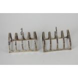 A pair of George V silver toast racks, maker Adie Brothers Ltd, Birmingham 1931, 3oz