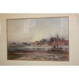 A H Bennett (late 19th century), view of Bosham harbour, watercolour, inscribed, signed and dated '