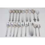 A set of six George VI silver teaspoons, makers Cooper Brothers & Sons Ltd, Sheffield 1940, together
